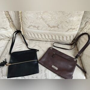 Two cross body handbags
